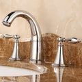 Chrome bath shower mixer tap dual handle control main view