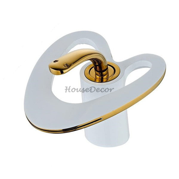 Modern bath shower mixer tap waterfall spout main view