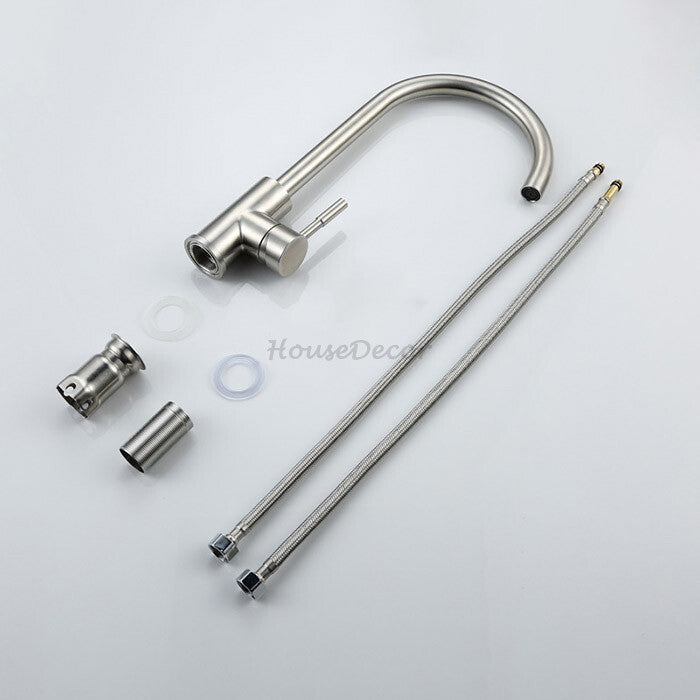 Modern Stainless Steel kitchen sink mixer tap swivel spout additional view