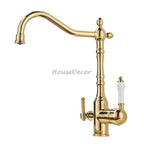 Modern kitchen sink mixer tap swivel spout main view