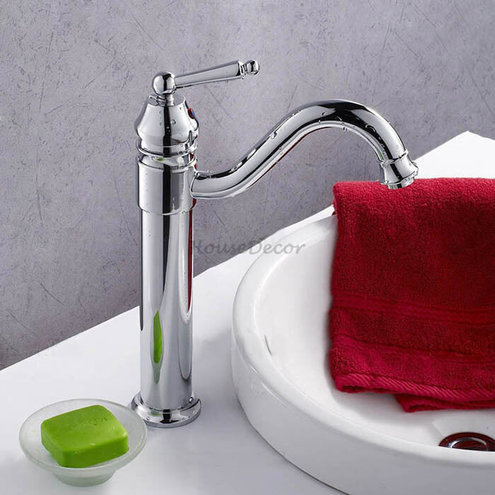 Chrome bath shower mixer tap swivel spout main view