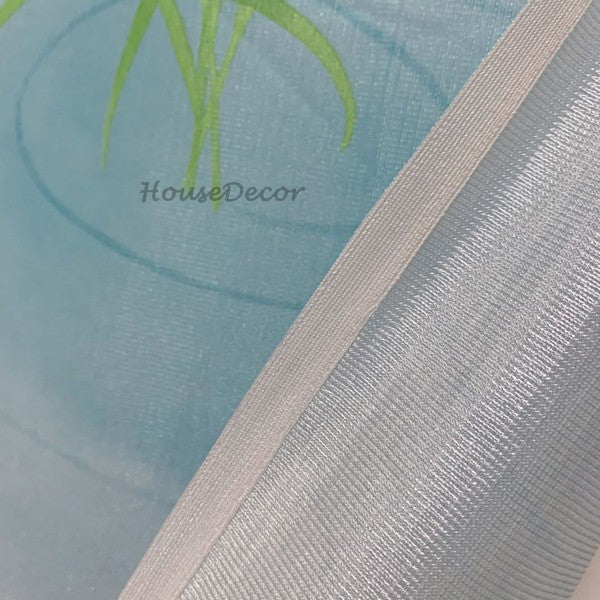 Blue Fabric doorway curtain room divider design additional view