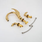 Gold bath shower mixer tap 3 hole installation additional view