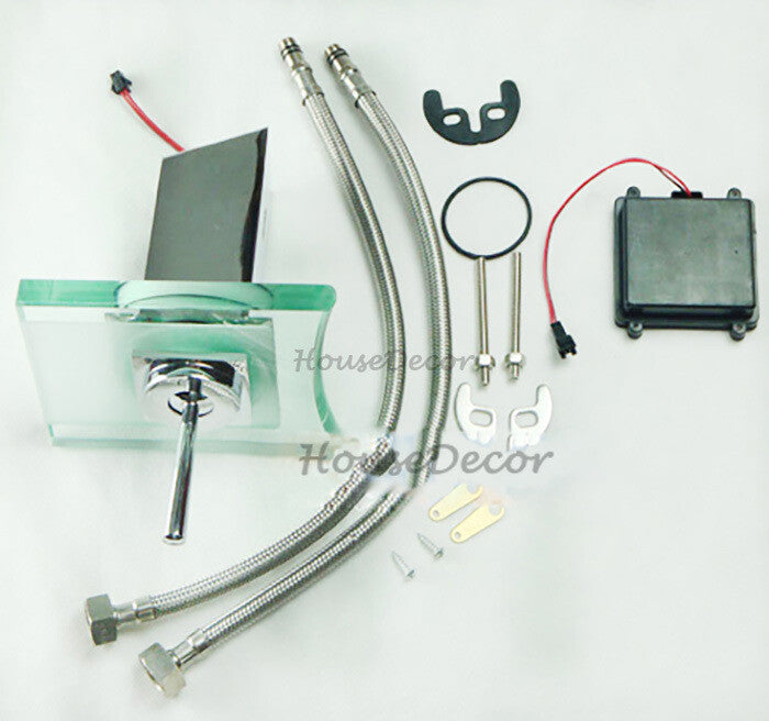 Chrome bath shower mixer tap waterfall spout additional view