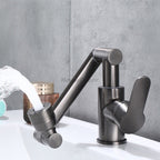 Modern bath shower mixer tap swivel spout detail view