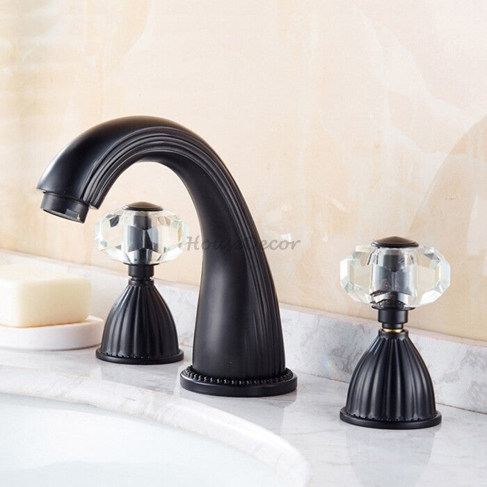 Gold bathroom basin mixer tap deck mounted design detail view