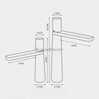 Modern bath shower mixer tap single lever control additional view