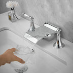 Modern bath shower mixer tap waterfall spout additional view