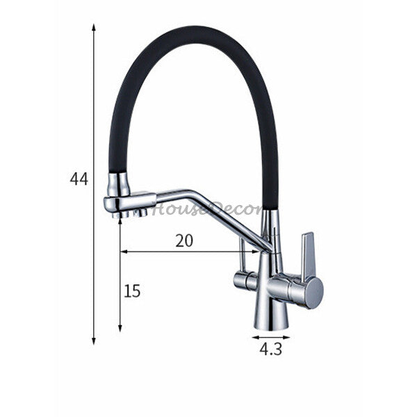 Modern kitchen sink mixer tap swivel spout additional view