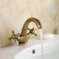 Antique Brass bath shower mixer tap dual handle control main view