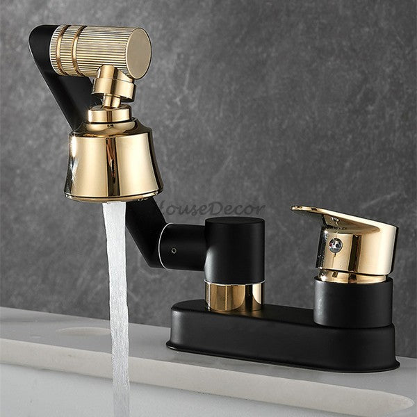 Gold Brass bath shower mixer tap swivel spout additional view
