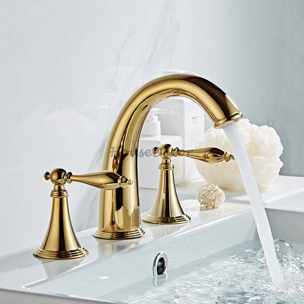 Modern bath shower mixer tap dual handle control additional view