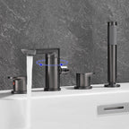Modern bath shower mixer tap 3 hole installation additional view