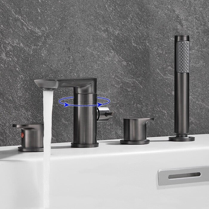 Modern bath shower mixer tap 3 hole installation additional view