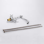 Modern bath shower mixer tap swivel spout detail view