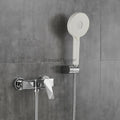 Chrome bath shower mixer tap wall mounted design main view