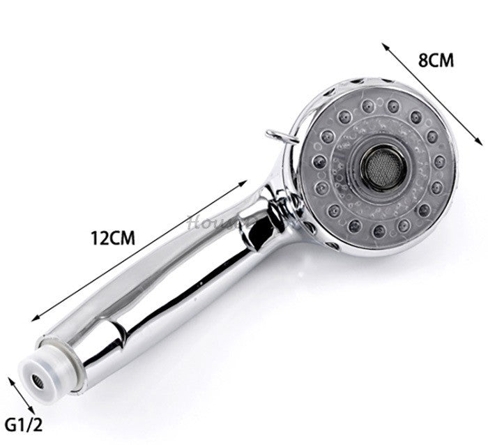 Modern shower head handheld shower set detail view
