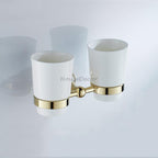 Gold Brass toothbrush holder wall mounted design main view