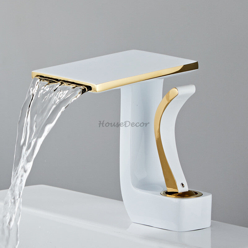 Modern bath shower mixer tap waterfall spout additional view