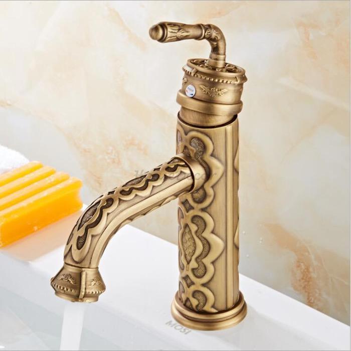 Modern bathroom basin mixer tap detailed product view detail view