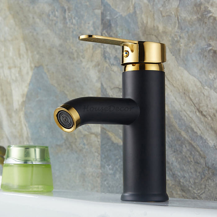 Matte Black bath shower mixer tap deck mounted design detail view