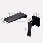 Modern bath shower mixer tap waterfall spout additional view