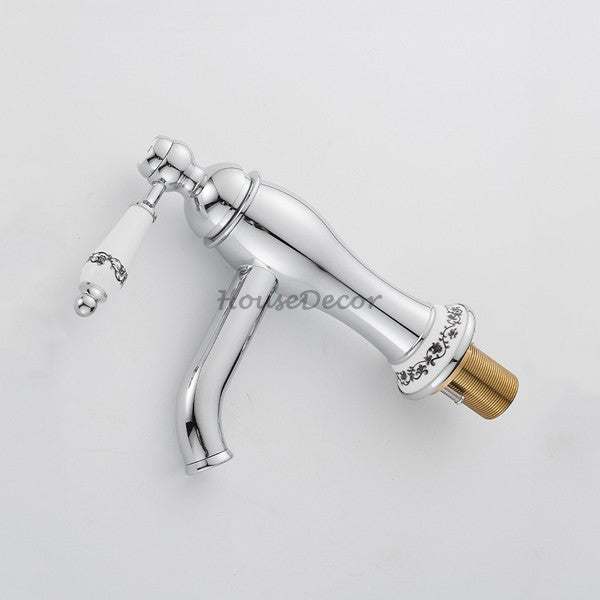 White Brass bath shower mixer tap detailed product view additional view