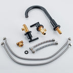 Modern bath shower mixer tap dual handle control additional view