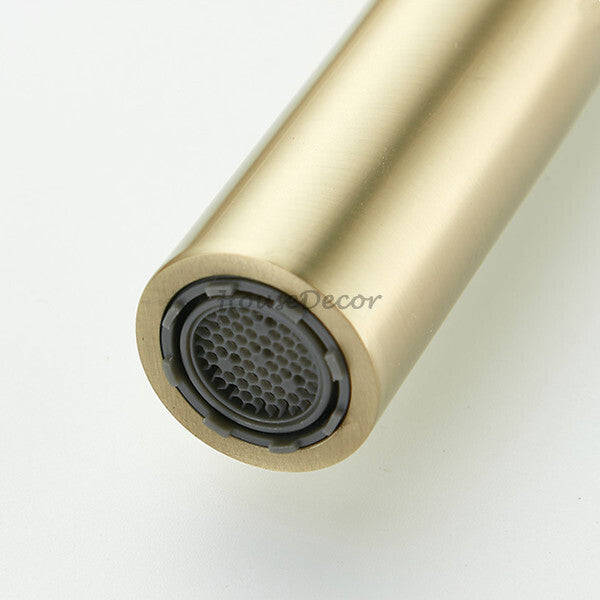 Brushed Gold Brass kitchen sink mixer tap swivel spout additional view