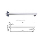 Chrome shower head wall mounted design additional view