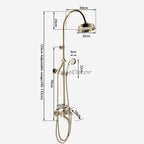Modern bath shower mixer tap handheld shower set additional view