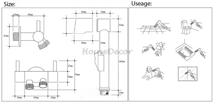 Modern shower head handheld shower set detail view