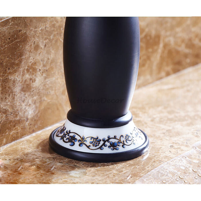 Black Brass bath shower mixer tap detailed product view detail view