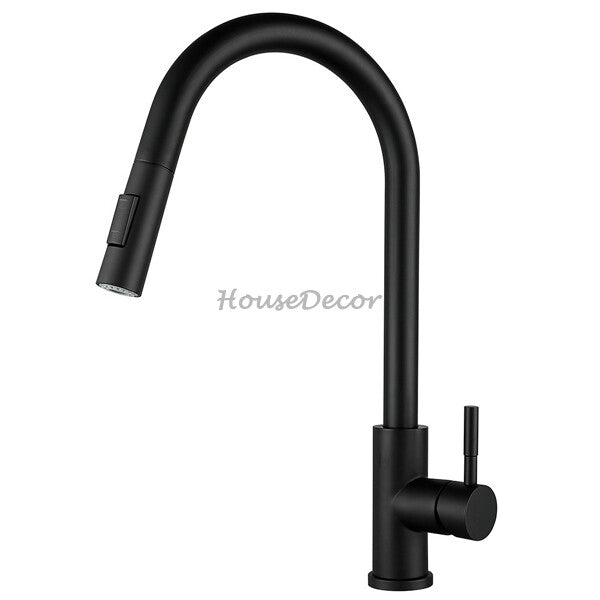 Modern kitchen sink mixer tap pull out spray main view