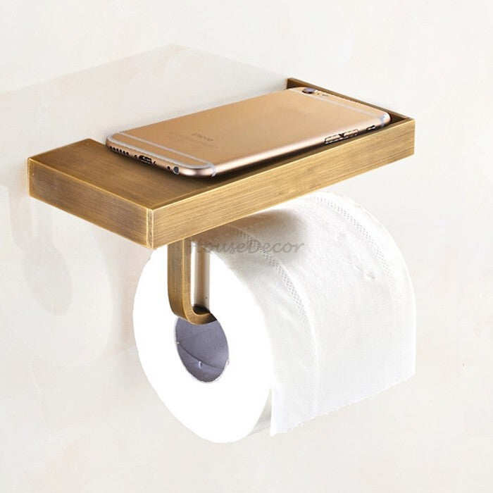 Antique Brass toilet paper holder detailed product view main view