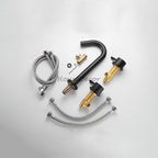 Modern Brass bath shower mixer tap deck mounted design additional view