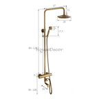 Modern Brass shower head thermostatic control additional view