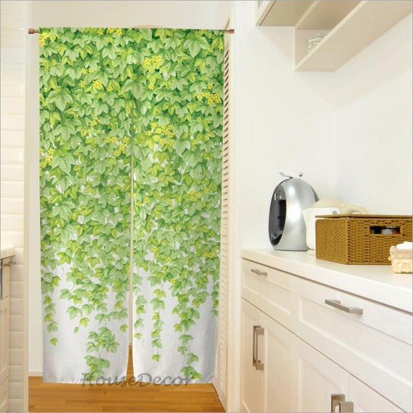Green Fabric doorway curtain detailed product view main view
