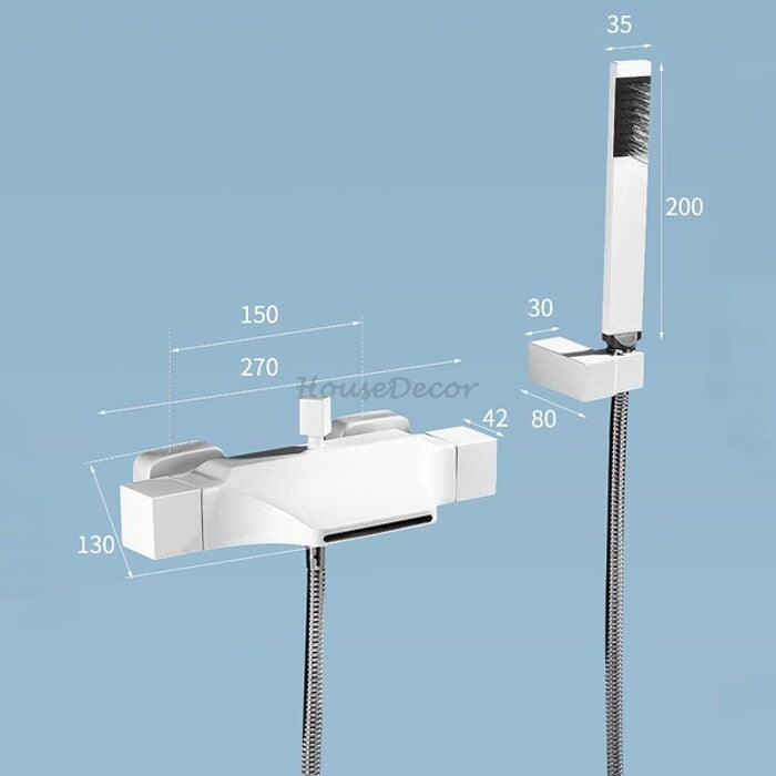Modern bath shower mixer tap waterfall spout additional view