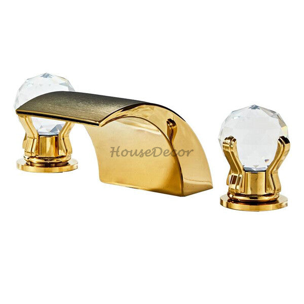 Modern bath shower mixer tap waterfall spout main view