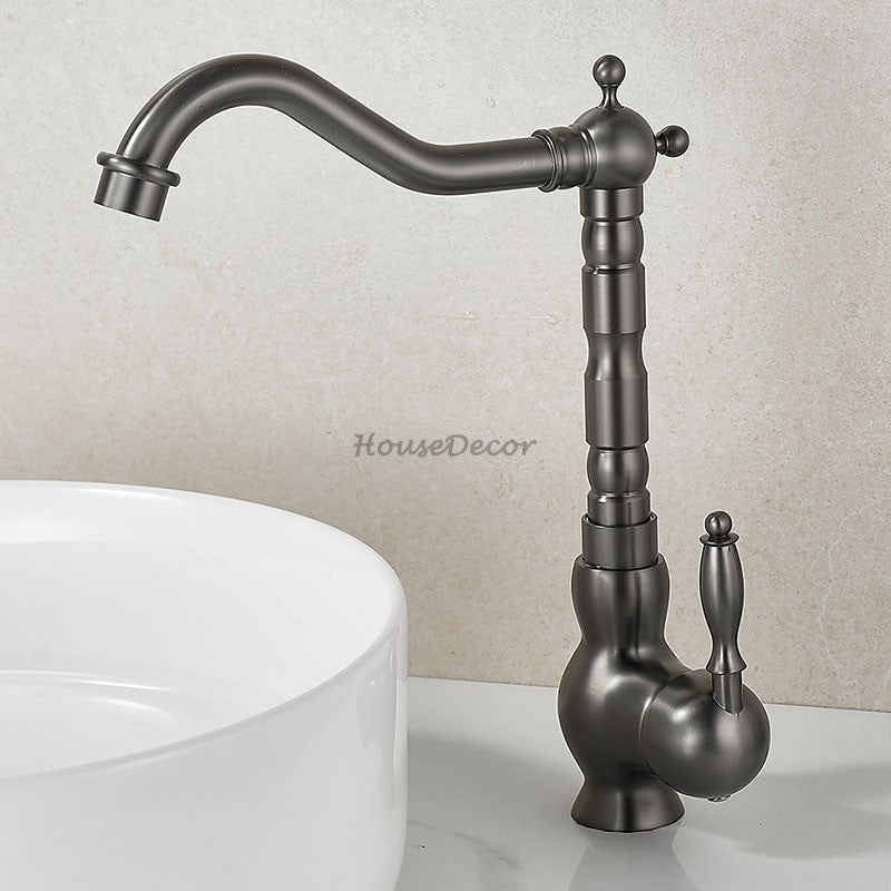 Brass bath shower mixer tap swivel spout detail view
