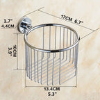 Chrome toilet paper holder detailed product view detail view