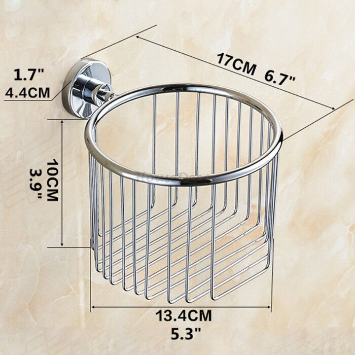 Chrome toilet paper holder detailed product view detail view