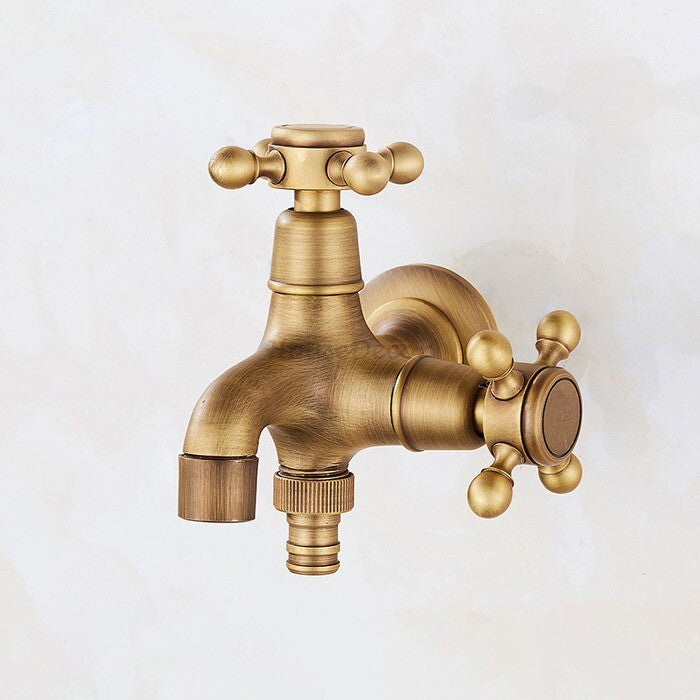 Modern utility faucet wall mounted design detail view