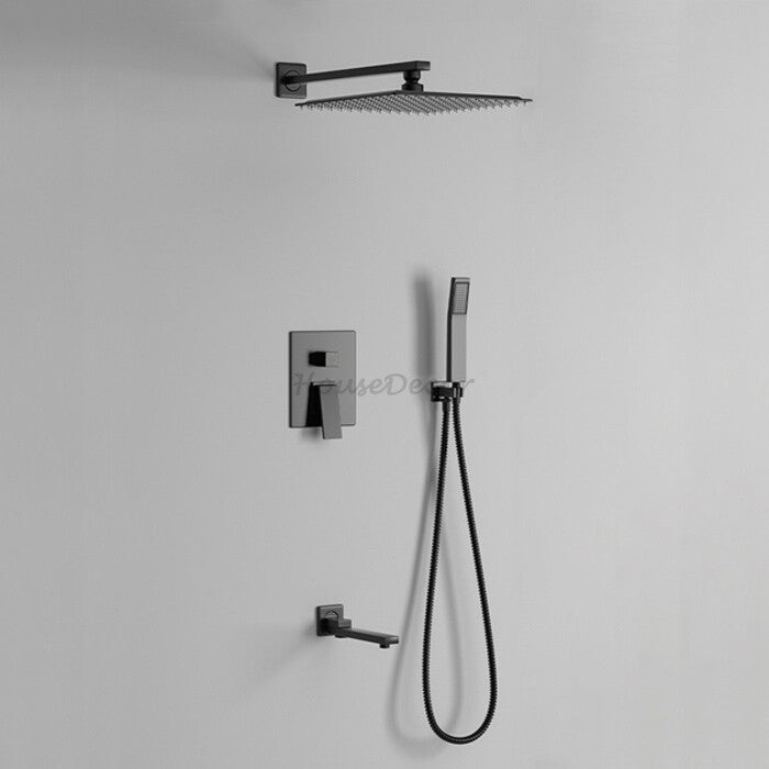 Modern bath shower mixer tap 3 hole installation main view