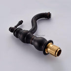 Black Brass bath shower mixer tap single lever control detail view