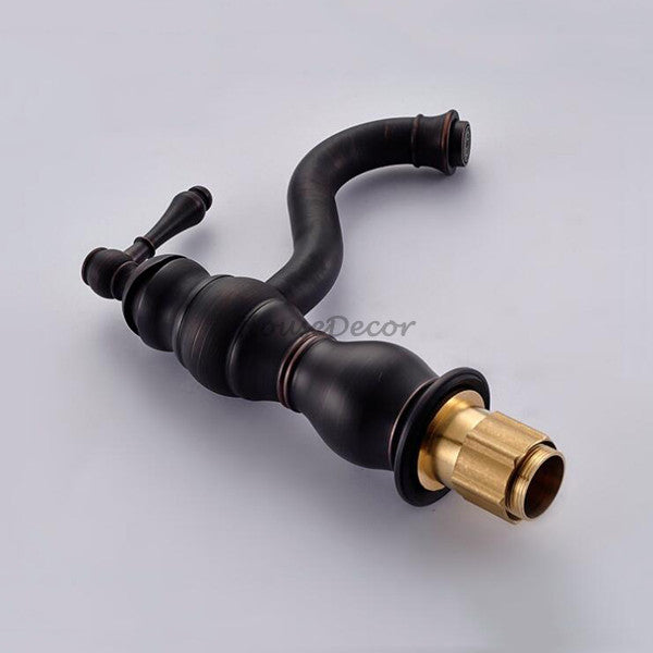 Black Brass bath shower mixer tap single lever control detail view