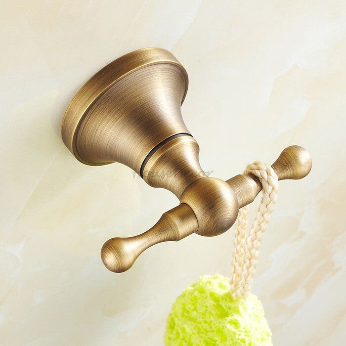 Antique Brass towel rack wall mounted design detail view