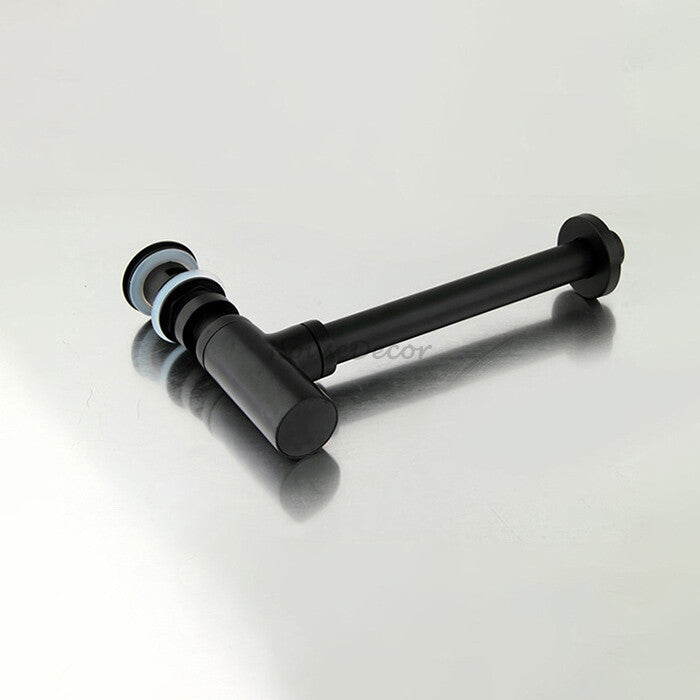 Matte Black basin bottle trap detailed product view additional view