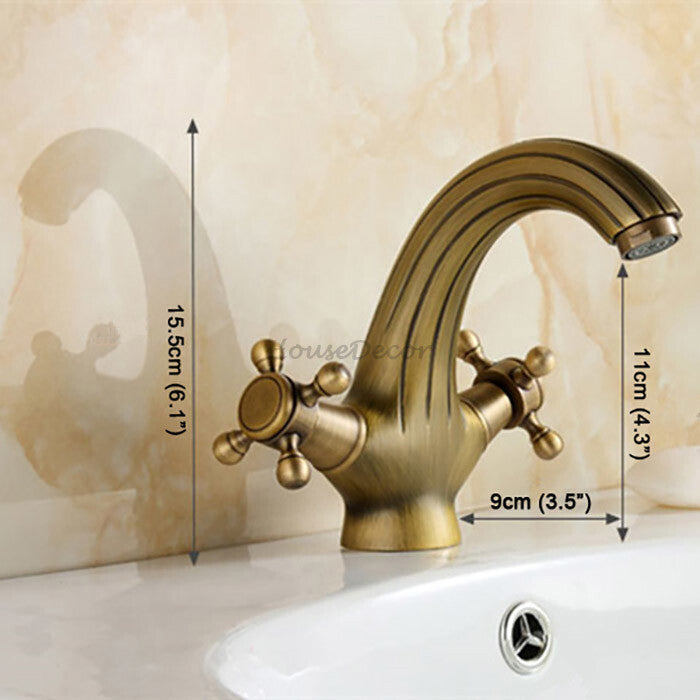 Brass bath shower mixer tap dual handle control additional view